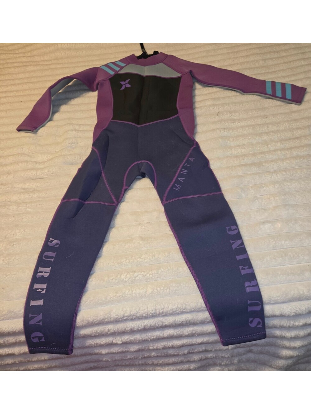 Child's Dive & Sail Purple and Gray XL Wetsuit for Surfing and Water Sports